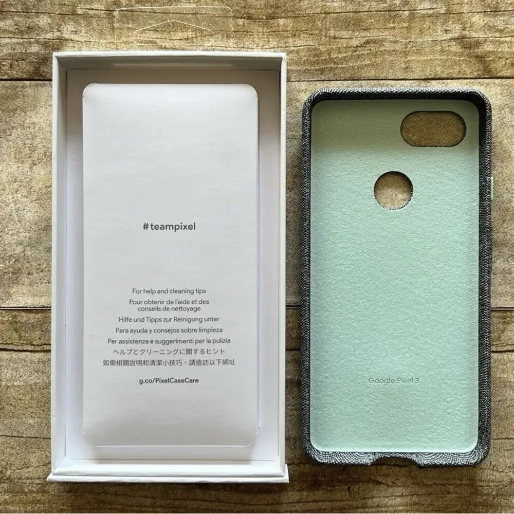Google‎ Pixel 3 XL Fabric Case Carbon Gray GA00498 Official Protective Cover